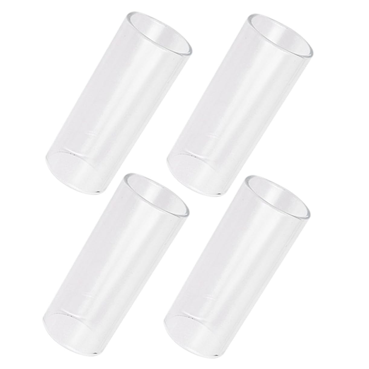 Totority 4pcs Guitar Glass Slides Acoustic Guitar Slides Finger Protector for Electric Acoustic