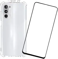 Capa Anti Queda + Películas 5D 9D Cerâmica Compatível com Motorola Moto G52