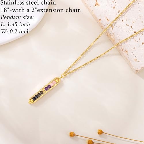 JoycuFF Crystal Necklaces for Women Energy Healing Stone Necklaces for Women Anxiety Relief Empath Protection New Beginnings Protection Spiritual Jewelry4