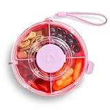 Munchkin Snack Containers for Kids, Rotating Snack Wheel with Lid, Pink