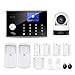 Sistema de Alarma doméstica con Cámara, Kit de Alarma Casa WiFi + gsm con Aviso App Teléfono, Sensor de Puerta/Ventana, Telecomando para Casa, Apartamento(13 Pieza)
