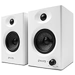OHAYO 60W Computer Speakers for Gaming and Music, Active Bluetooth 5.3, Stereo 2.0 Speakers for Desktop PC Monitor or Laptop, Surround Sound Speaker, 3.5 mm Aux RCA Input, USB-Powered, 1 Pair, White