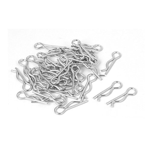 Aexit 1.6mm x Pins 28mm Hair Hitch Clip Spring Cotter Tractor Pins Fastener Cotter Pins 40 Pcs