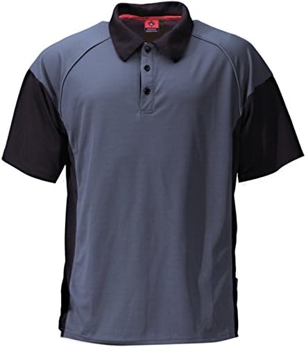 Canadian Line 10208-M-6110 Size Medium Men's Polo Shirt - Grey/Black