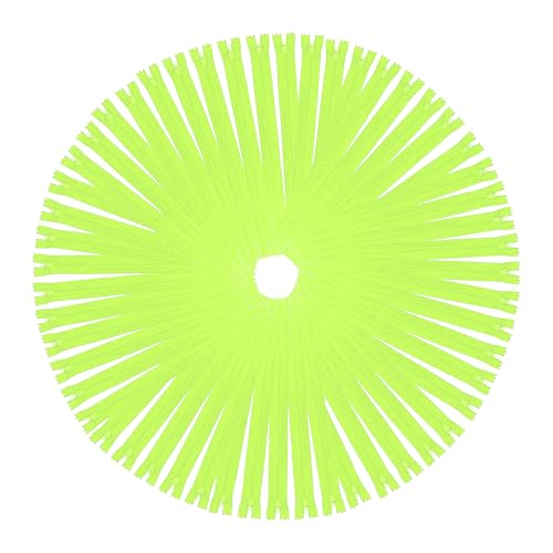 Image of Mandala Crafts 85 PCs Lime Green Assorted Lengths Nylon Zippers for Sewing