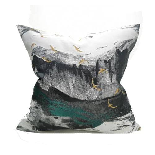 Housse de coussin de salon verte 45x45 moderne design elegant - 5