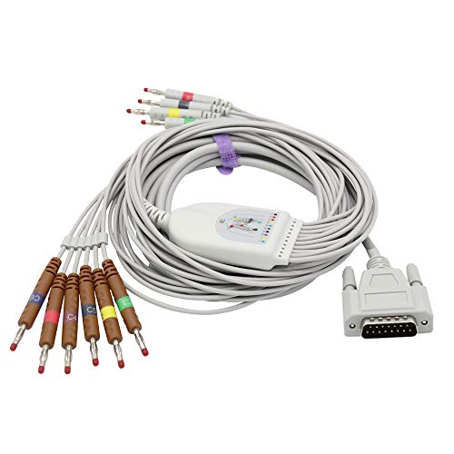 Kompatibles ECG / EKG-Kabel 10 führt Drähte für Edan IEC-Banane 4,0mm FDA / CER genehmigte SK1221B Cover
