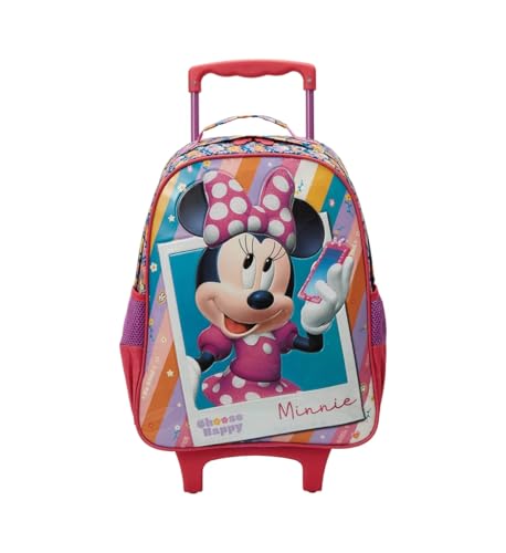 Mochila com Rodas Escolar 14 Minnie Celular - Xeryus Feminina