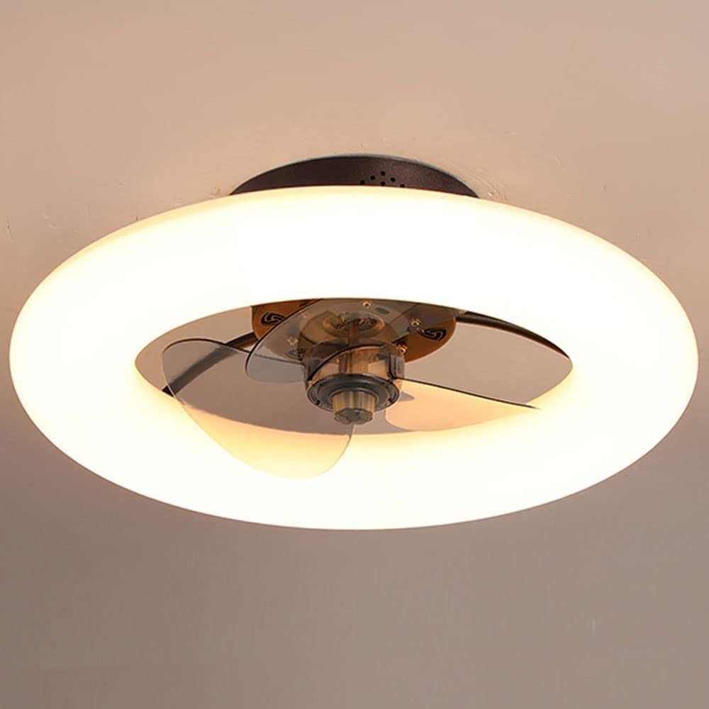 Buy GLWO LED 3 Color Dimming Ceiling Fan with Lights, Modern Enclosed