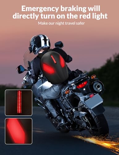 Image of Motorcycle LED Backpack with Programmable Screen, 30L Waterproof Hard Shell Motorcycle Helmet Bag with Expandable Capacity for Essential Storage, Smart LED Backpack for Men