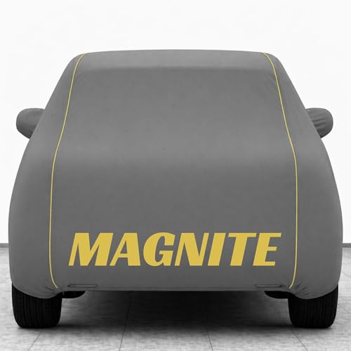 Image of Kings of Cover New Grey 100% Waterproof Magnite Car Cover | Polyester Car Body Cover for Rain & Sun | UV Protection, Dustproof, Scratch Resistant, Windproof, Heat Resistant, Custom Fit
