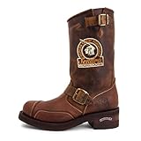 botas sendra mujer flecos  Sendra Boots - 3565 Botas Cowboy De Mujer y Hombre con Tacon y Punta Redonda - Estilo Botas Camperas en Marron - Botas Elegantes - 43