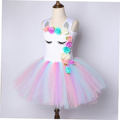 Vestido de tutú de unicornio arcoíris GALPADA para niñas disfraz de Halloween y actuación 2