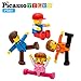PicassoTiles Magnetic 4 Family Action Figures Toddler Toy Magnet Expansion Pack Educational Add-on STEM Learning Kit Toys Pretend Playset for Construction Building Block Tiles Child Brain Development