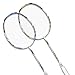 Badmintonschläger Aus Kohlefaser Für Erwachsene, Sowohl Offensiv Als Auch Defensiv/Leichtes Design, Mit 2 Handgelenkschützern / 1 Schlägertasche / 2 Griffen,E