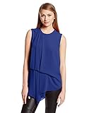 BCBGMAXAZRIA Women's Brea Hip Drape Top with Side Pleats