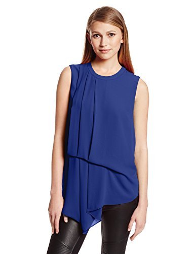 BCBGMAXAZRIA Women's Brea Hip Drape Top with Side Pleats