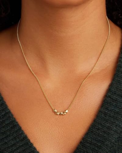 gorjana - Lou Heart Necklace 16"-18" - 18k Gold Plated Brass - Chain with Heart Charms- Spring Ring Closure - Everyday Elegance - Perfect for Gifting4