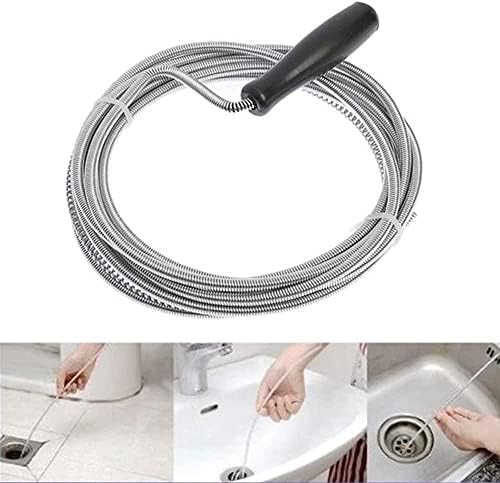 Drain Unblocker Spring Wire 3M Drain Cleaner Drain Augers Drain Opener Pipe Cleaning Spiral Rod Flexible Plumbing Snake Sink Unblocker Flexible Plug Unblocker Drain Hair Remover Flexible Snake Wire