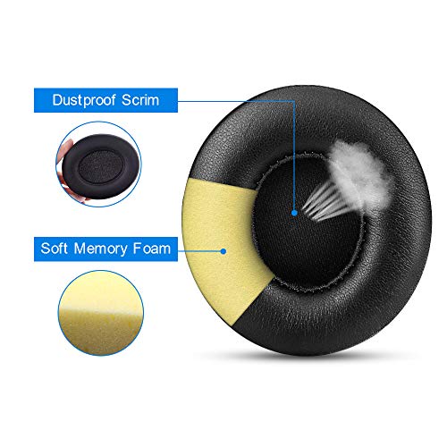 Link Dream Replacement Ear Pads for Beats Solo 2 Solo 3 - Replacement Ear Cushions Memory Foam Earpads Cushion Cover for Solo 2 & Solo 3 Wireless Headphone (Black) - Thumbnail 4