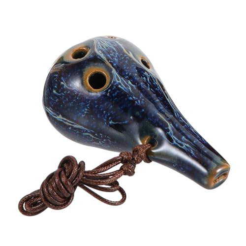 SUPVOX 6-hole Ceramic Ocarina Portable Beginner Instrument for Music Practice Random