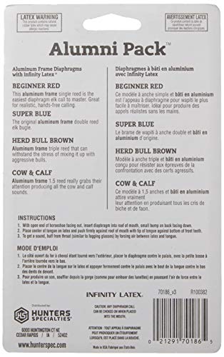 Hunters Specialties HS-WCC-70186 Carlton'S Calls Alumni Pack Aluminum Frame Elk Diaphragm Call  thumb #2