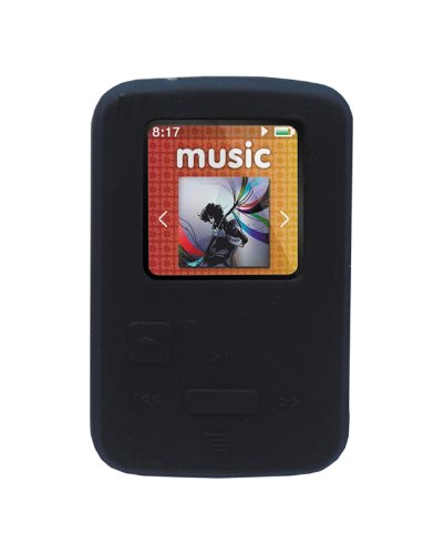 Ishoppingdeals - For Sandisk Sansa Clip Zip 4Gb 8Gb Mp3 Player 2011 Model Soft Rubber Silicone Skin Case Cover- Black #TOP10
