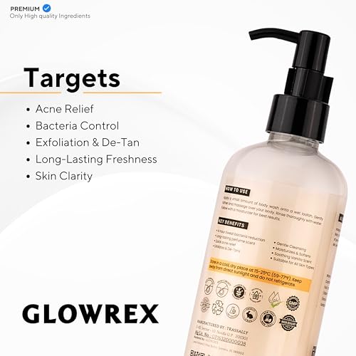 Image of All-Purpose Premium Shower Gel | 2% Salicylic Acid | 4-Hour Sweat & Bacteria Reduction | Long-Lasting Perfume Scent | Quick Acne Relief, Exfoliates & De-Tans with Coffee & Vanilla