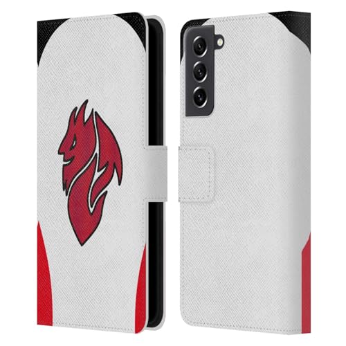 Housse Cuir Samsung S21 FE 5G AC Milan pour Sorties et Matchs de Foot