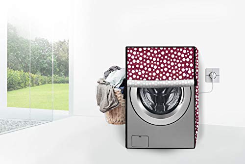 Image of Stylista Washing Machine Cover Compatible for Front Load Bosch WAK20166IN 6.5Kg Polka dot Pink Color Pattern