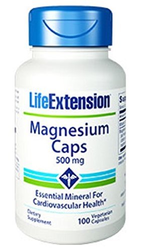 Magnesium Caps 500 mg, 100 vegetarian capsules-PACK-3 by LifeExtension