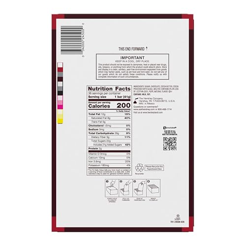 image for HERSHEY'S SPECIAL DARK Mildly Sweet Chocolate Candy Bars, 1.45 oz (36 