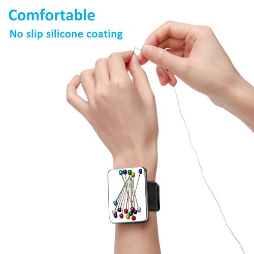 Coitak 3 Pcs Magnetic Pin Holder Wrist Band, Magnetic Wrist Sewing Pincushion With Wristband For Sewing #TOP2