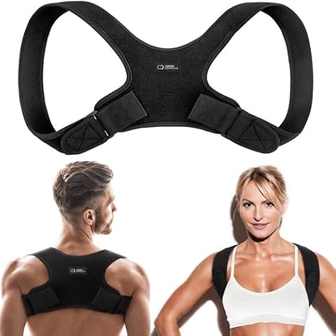 Copper Compression Posture Corrector for Men & Women - Adjustable Copper Infused Orthopedic Brace for Pain Relief from Bad Posture, Slumping - Targets Upper Back, Shoulders, Neck, Clavicle Cover