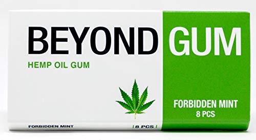 BEYOND GUM- HEMP OIL CHEWING GUM- Mint 4 PACK- Aspartame Free, Sugar Free