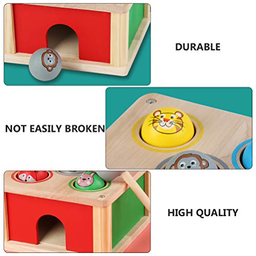 STOBOK Brinquedo Martelando Soco Bancada de Madeira Brinquedo Montessori Brinquedo de Habilidade Mot