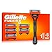 Gillette Fusion 5 Maquinilla de Afeitar Hombre + 6 Cuchillas de Recambio