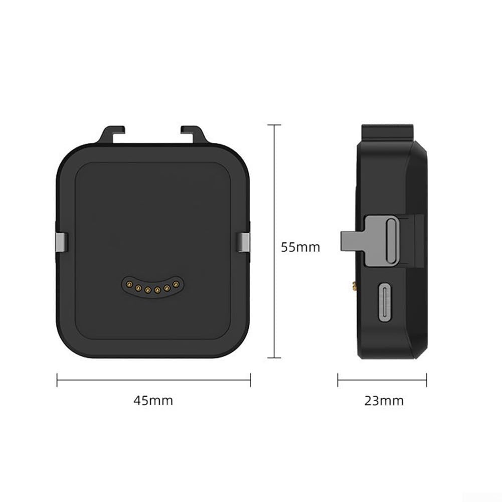 Base de carga magnética de 500 mAh para Insta360 GO para cámara Ultra, estación base de carga ABS portátil con almacenamiento de energía eficiente, accesorio de viaje compacto para rápido (negro)