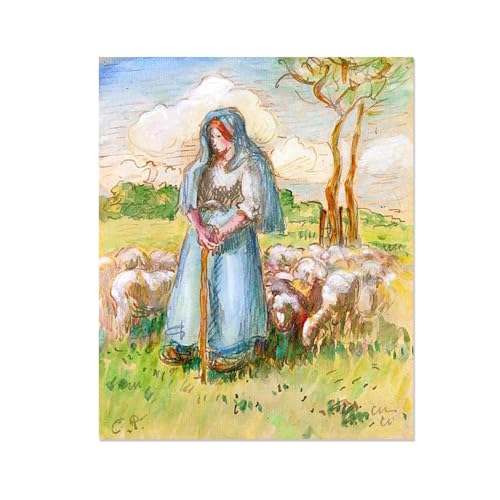Reproduction Peinture Huile Bergère | Toile Impressionniste Premium 80x105cm