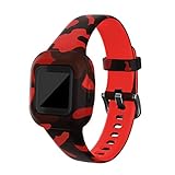 RuenTech Compatible with Garmin Vivofit jr 3 Bands, Replacement Silicone Wristband Camouflage Watch...