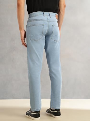 Image of Thomas Scott Men Smart Slim Fit Jeans | Mid-Rise | Light Shade | Highly Distressed | 5 Pocket Design | Non Stretchable Denim | No Fade