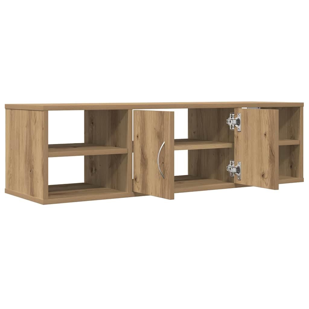 Wandschrank Artisan-Eiche aus Holzwerkstoff, 101x30x29 cm, schwebendes Regal mit hoher Tragkraft (60 kg) für Küche, Bad und Wohnzimmer