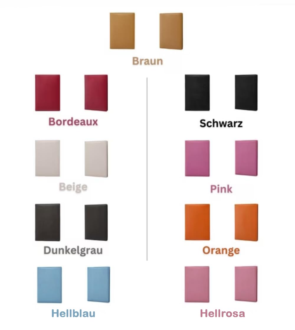 FOMAX Étui de protection en cuir véritable pour passeport, 100 % cuir, élégant, pour voyage, noir, classique
