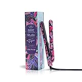 Almost Famous Tropico Tourmaline Ceramic 1.25' Professional Hair Straightener Flat Iron Pro for Hair Styling, Tourmaline Ceramic Panel with Adjustable Temperature - (Hawaii Luau (New Model)