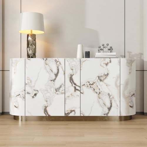 CRE8TIVE Matte White Grey Gold Marble Contact Paper for Cabinets Countertop — 사진 5