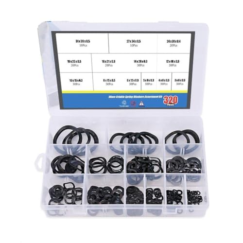 Moliuoly 320 dischi a molla di compressione ondulati in acciaio al carbonio per un fissaggio sicuro e distribuzione del carico negli elettrodomestici