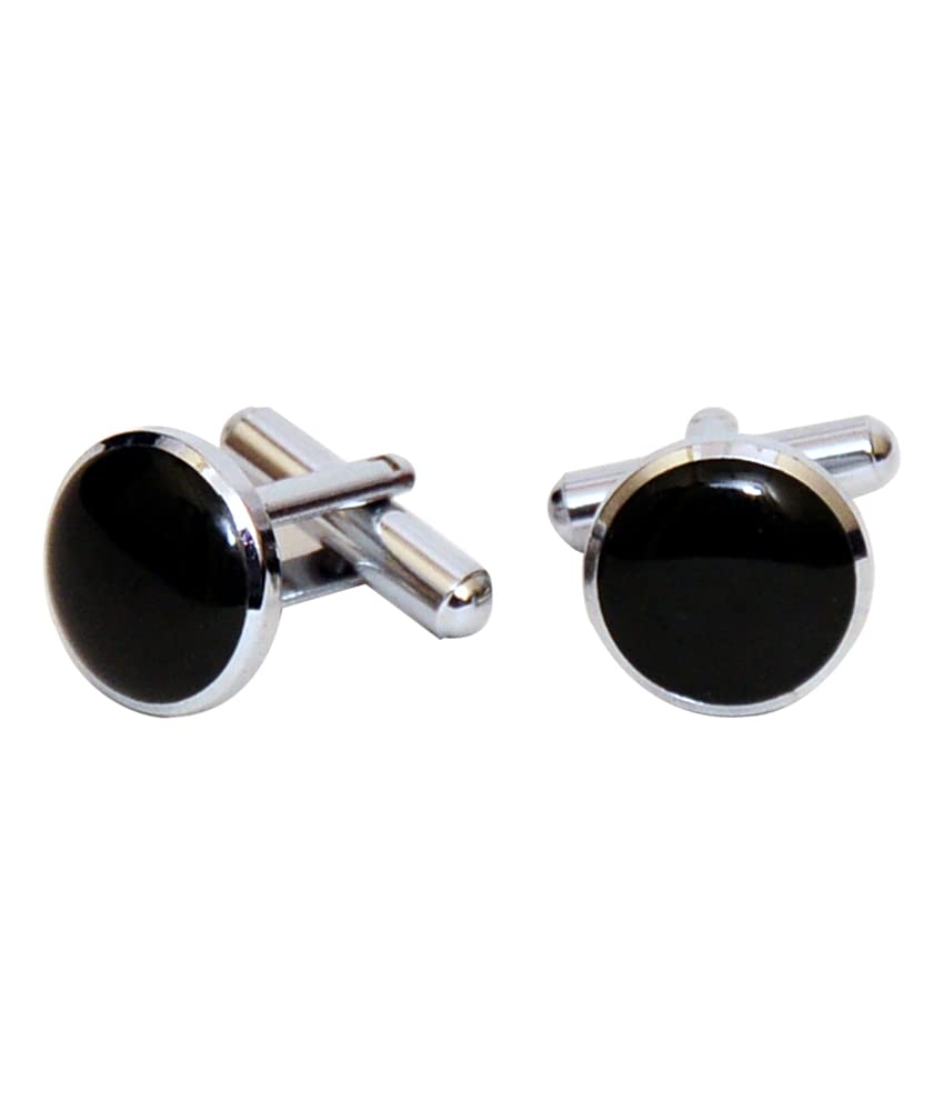 La Belleza Black Enamal Finish Stainless Steel Formal Shirt/Blazer Cufflink Pair for Men & Boys (B09Y1L5YVQ) Amazon Price History, Amazon Price Tracker