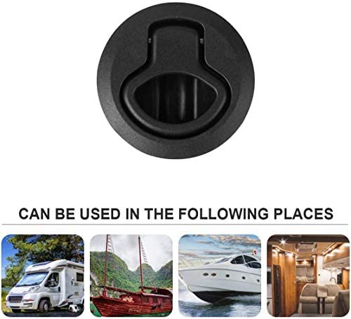 Winomo Black Locking Flush Pull Slam Latch Hatch Lift For Marine Boat Camper Rv Trailer #TOP1