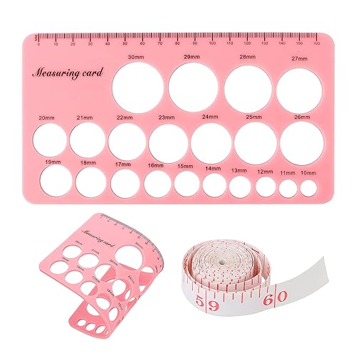 Image of Nipple Measurement Tool Compatible with Flange Inserts, Flange Size Measure for Nipples, Nipple Sizer Measure, Nipple Flange Insert Measuring Tool, Nipple Ruler for Breast Pump Flange Sizing (Pink)