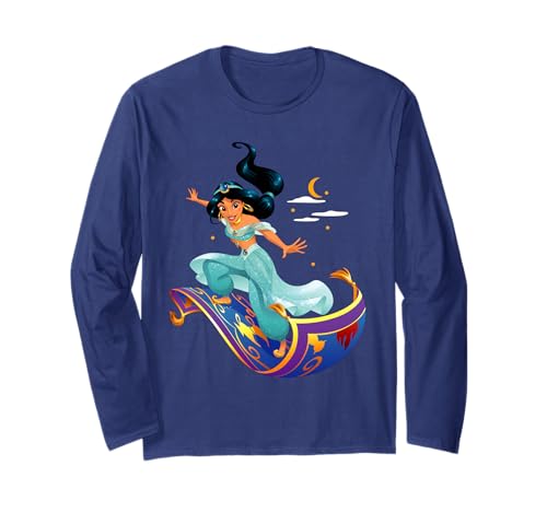 Disney Aladdin Princess Jasmine Magic Carpet Pose - Camiseta Manga Larga